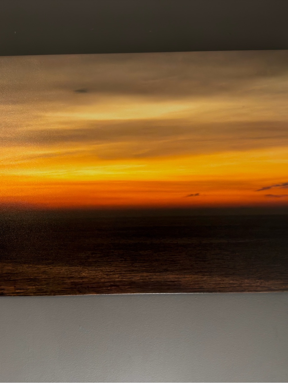 Sunset Horizon Canvas Wall Art - Orange and Gold